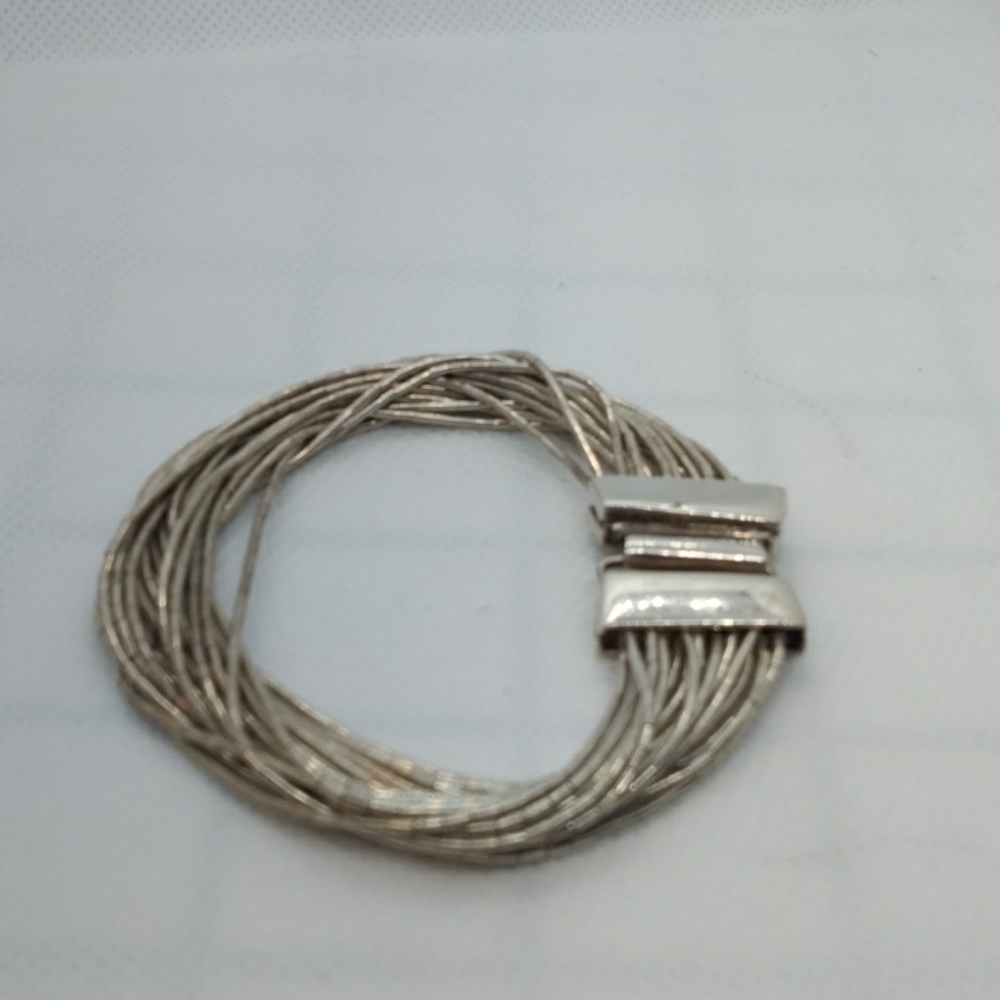 925 sterling silver heavy Shubes Dakota West liquid silver bracelet